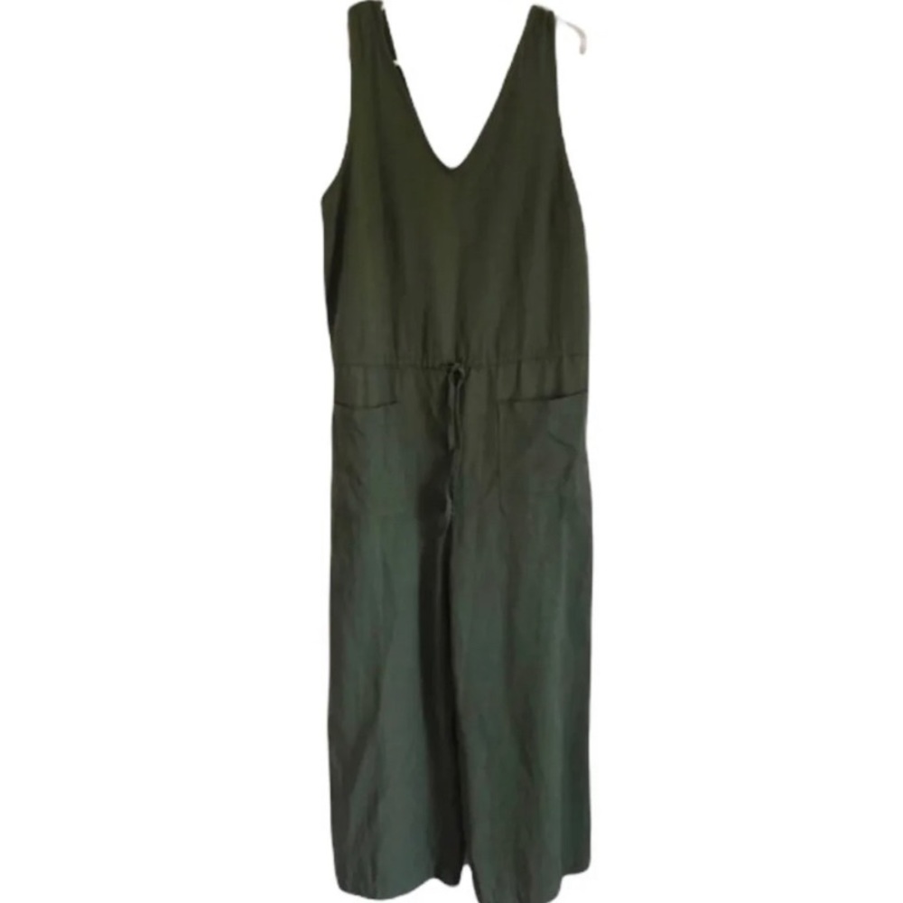 Green Linen Jumpsuit